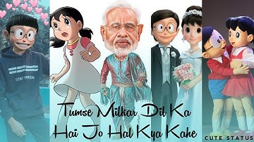 | Tumse milke Dil ka jo Hal Song Status😘 | 4k Cute ☺️WhatsApp status Full Screen | @ Akhicreations |