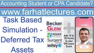Task based Simulation : AICPA Released Questions -Deferred Tax Assets