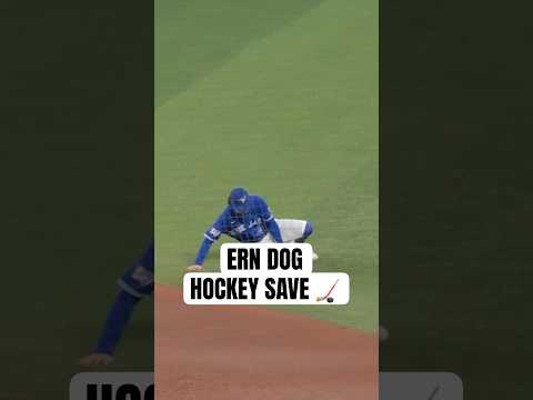 Ernie Clement channels his inner hockey goalie making a great play 😆🥅 #MLB #Toronto #BlueJays