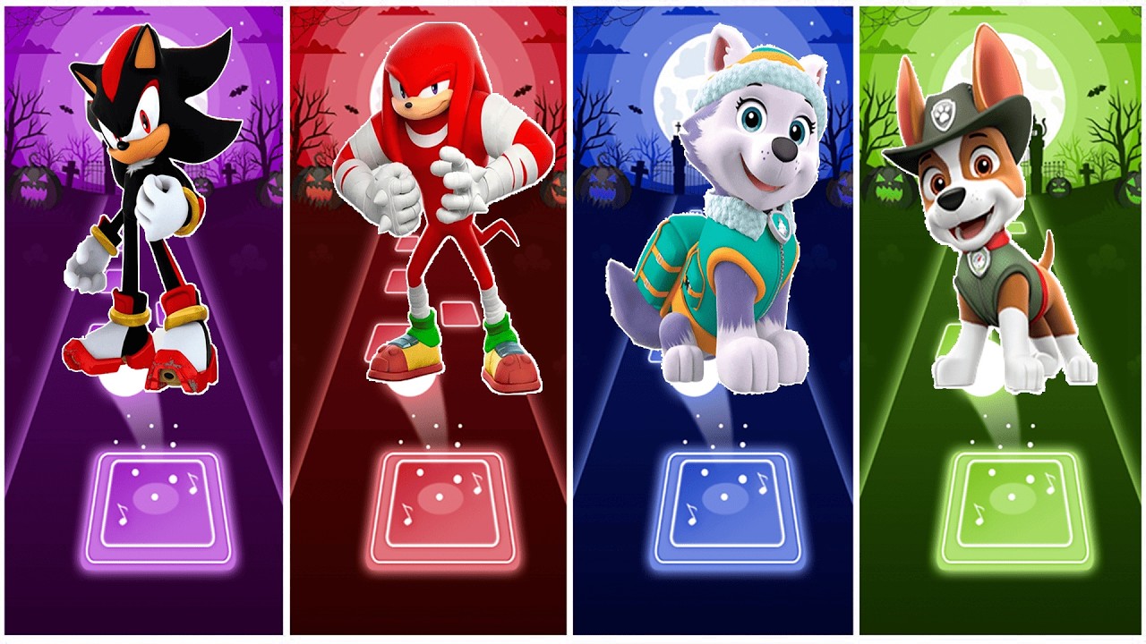 Dark Sonic 🆚 Knuckles 🆚 Everest 🆚 Tracker.🎶 Who Is Best?