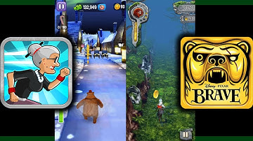 Angry Gran Run Vs Temple Run Brave