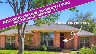 Southridge Stunner | Timeless Denton Home with Dual Fireplaces & Native Landscape