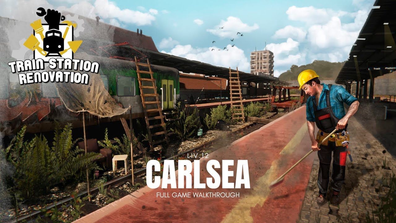 Train Station Renovation Full Game Walkthrough - No Commentary, No Music, ASMR - Lv.12, Carlsea