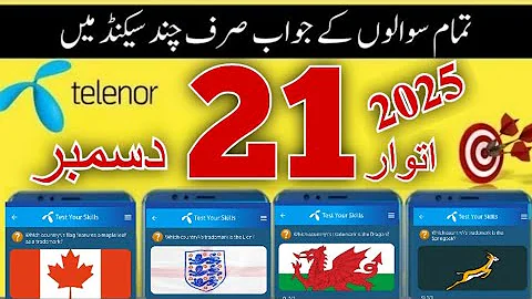 21 December 2025 My Telenor answers | today my telenor answers | all answers