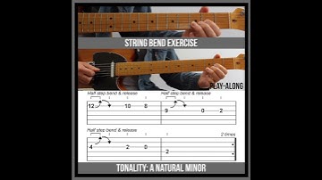 String Bend Study #1 Technique Exercises for Guitar