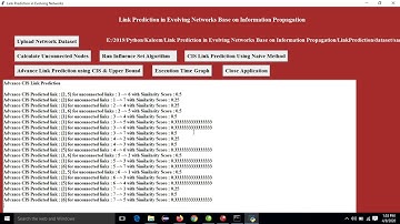 Link Prediction in Evolving Networks Base on Information Propagation Python Project