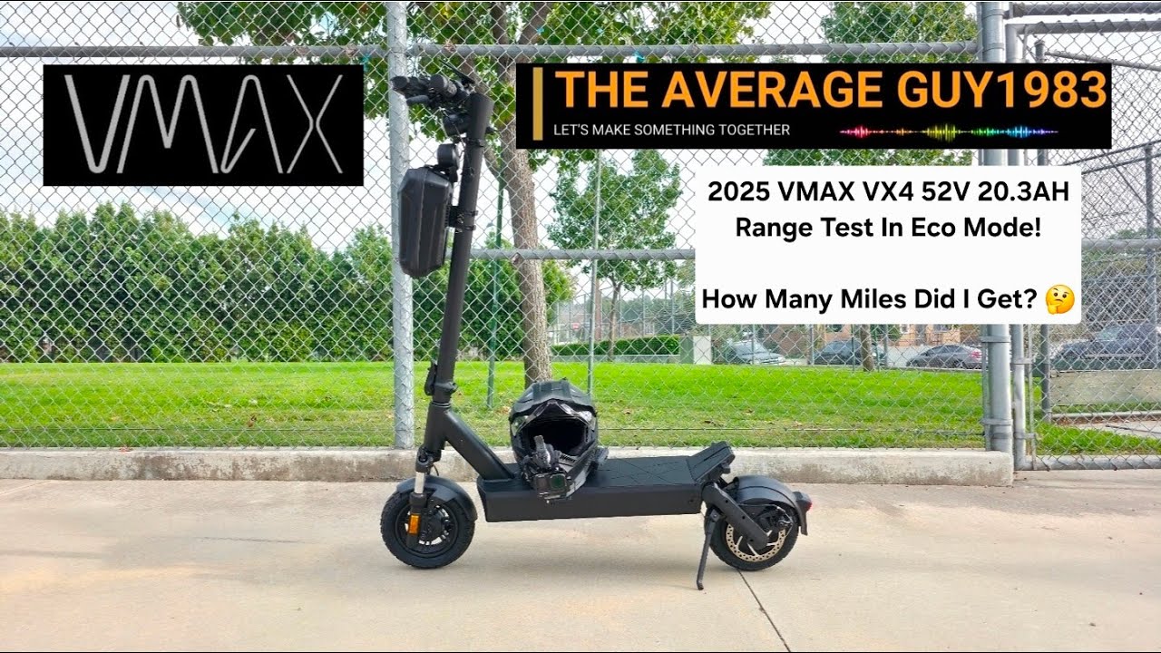 2025 VMAX VX4 52 В 20 3AH Тест диапазона в режиме Eco
