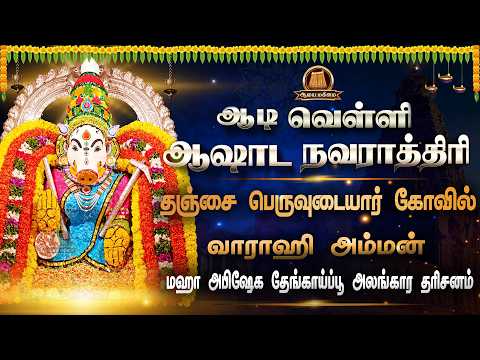 🔴Live: ஆஷாட நவராத்திரி 5ஆம் நாள் தஞ்சை பெரிய கோவில் வராஹி அம்மன் அபிஷேகம் தேங்காய்ப்பூ தரிசனம்