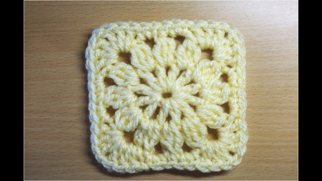 四角モチーフ４ かぎ編みの基本 How To Crochet Square Motif Crochet And Knitting Japan Youtube