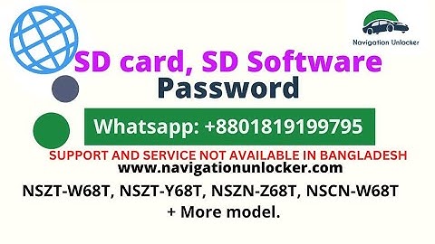 NSZT-Y68T SD SOFTWARE DOWNLOAD & PASSWORD SOLUTION