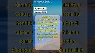 Kolose 2 : 6 - 7 - Ayat Harian, Jumat, 24 April 2026