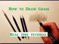 How To Draw Grass, Pencil Drawing Tutorial, Graphite Pencil Drawing Tips