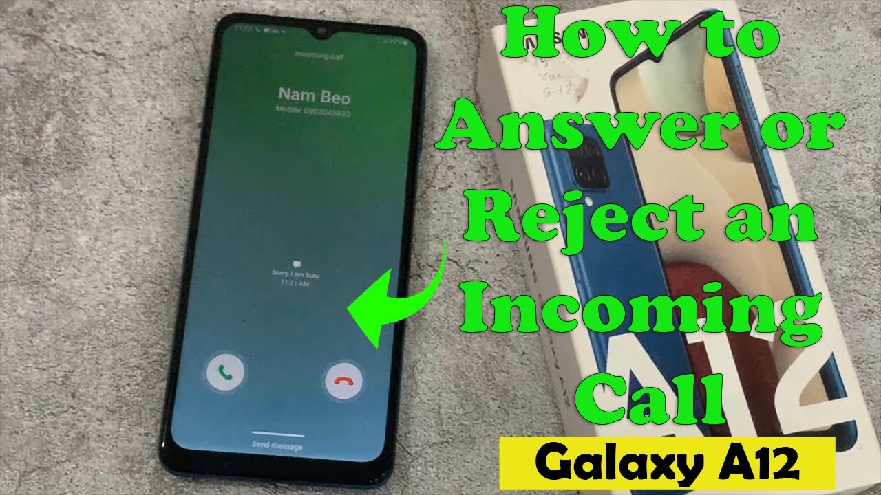 how-to-answer-or-reject-an-incoming-call-on-samsung-galaxy-a12-youtube