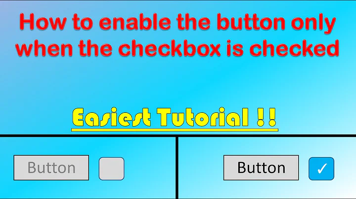 HTML | How to enable the button only when the checkbox is checked | Simplest Way