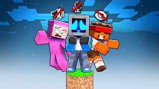 One Block Skyblock but BLIND, DEAF AND MUTE in Minecraft!