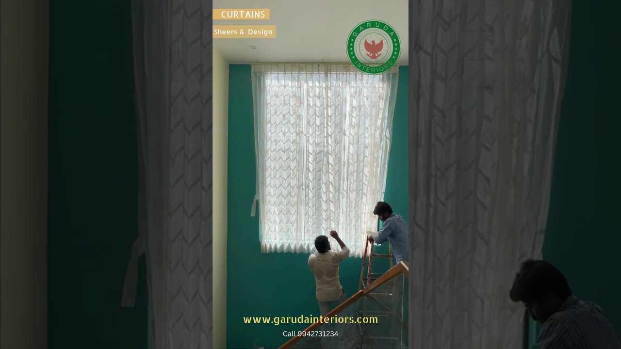 Sheer & Main Curtain Design Ideas | Living Room Curtains Designs | Curtains & Blinds Chennai 