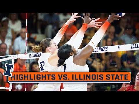 Illinois State at Illinois | Highlights | Big Ten Volleyball | Sept. 3, 2023