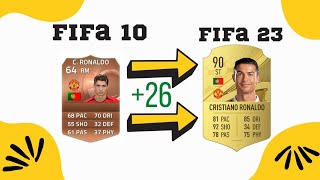 FIFA 23/50 famous players first and present FUT cards😭💔💔ft.ronaldo,messi haaland.....etc.