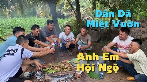 Dê Hai Món Ngoài Vườn  & Tôm Luộc Nước Dừa Cùng Anh Em | Cù Lao Dung Vlogs #778