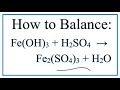 Balancing Chemical Equations Concepts