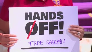 Groups come together to demand reinstatement of Texas State professor who was fired