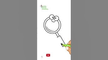 Easy Creative magnifying glass Drawing | #shorts #ytshorts #youtubeshorts #school #viral #cartoon