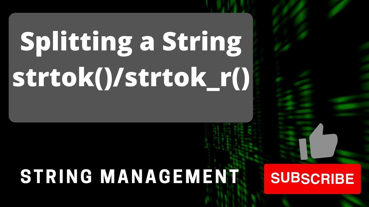 strtok c  New Update  How to Split a string  |  strtok() usage  |  glibc implementation of strtok()