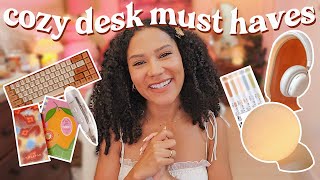 cozy desk musthaves  stationary, desk items, tech!