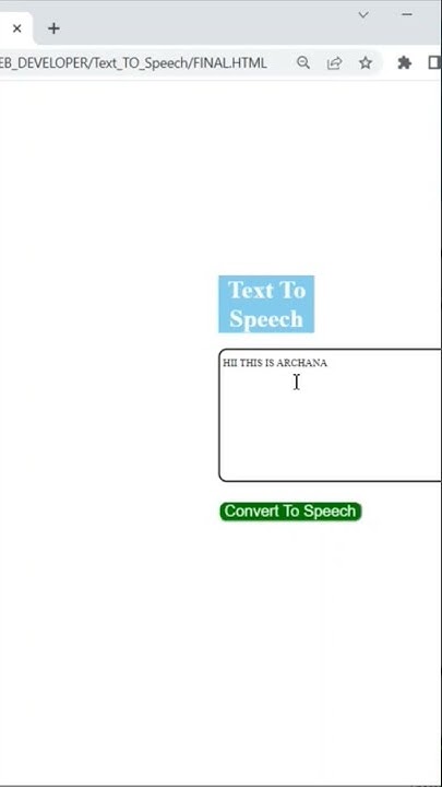 How To Convert Text to speech using Javascript, HTML AND CSS - Text⌨️ ...