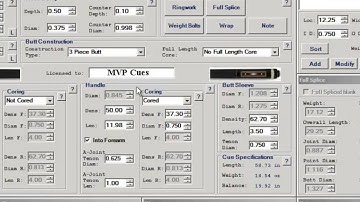 CueBalance New Cue Default Settings