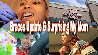 VLOG| 6TH MONTH BRACES UPDATE &amp; SURPRISING MY MOM FOR HER BIRTHDAY 🥳❤️