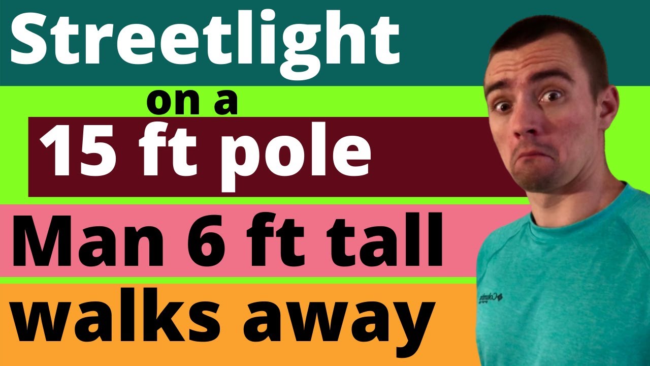 A man 6 feet tall walks at a rate of 5 feet per second toward a streetlight  that is 30 feet high (see figure). The man's 3-foot-tall child follows at  the same