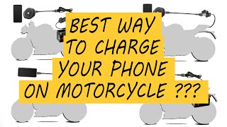 Wireless or corded phone charging via USB or Smart USB changer by QuadLock on a motorcycle testing