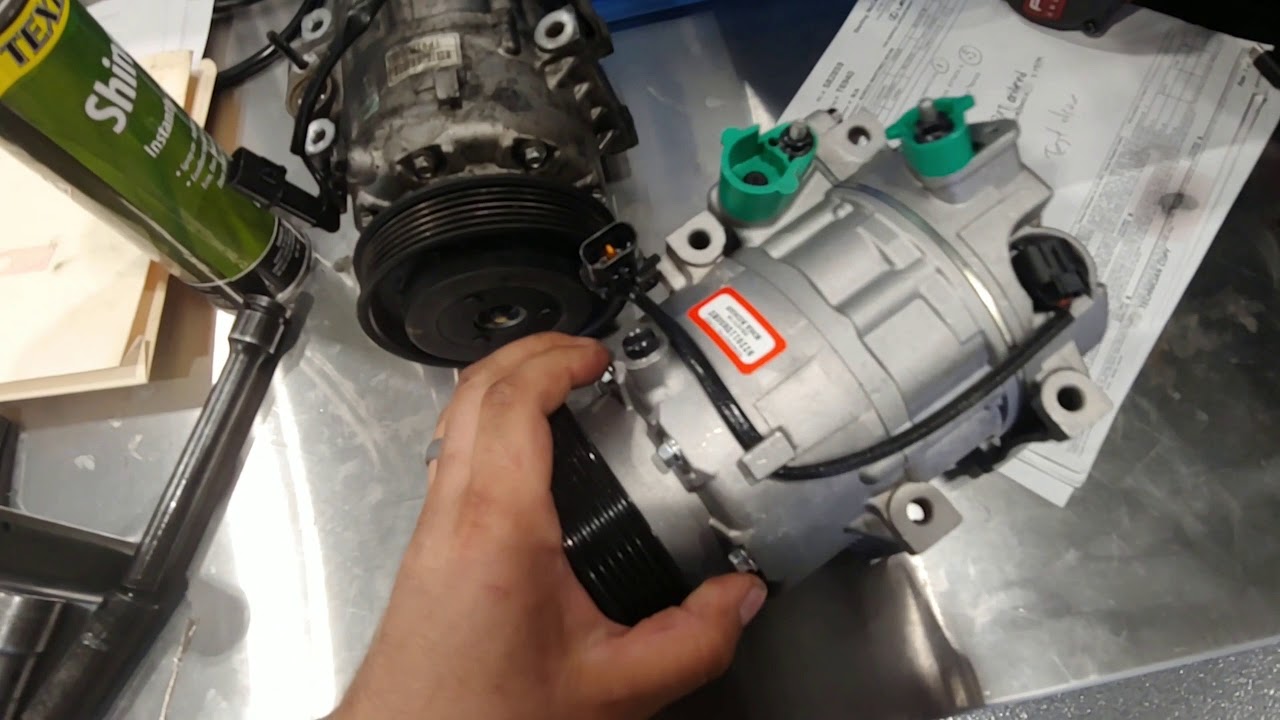 KIA SPORTAGE A/C COMPRESSOR INSTALL - YouTube