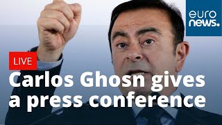 Carlos Ghosn, Nissan's ex-boss, gives a press conference in Beirut | LIVE
