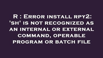 R : Error install rpy2: 