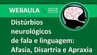 Webaula - Distúrbios neurológicos de fala e linguagem: afasia, disartria e apraxia