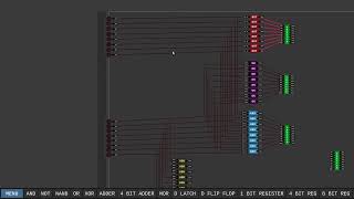 Digital Logic Sim. BUILDING A COMPUTER ( part 7 ) How to Build an 8-bit Logic engine. Not-OR-AND-XOR