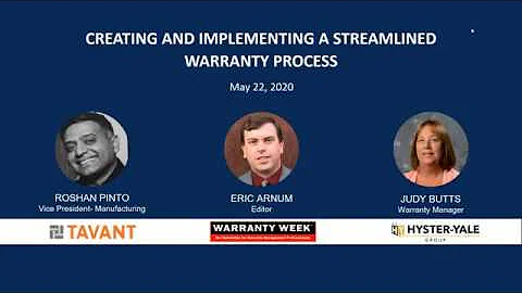 Warranty Webinar - Panel Discussion with Judy Butt...