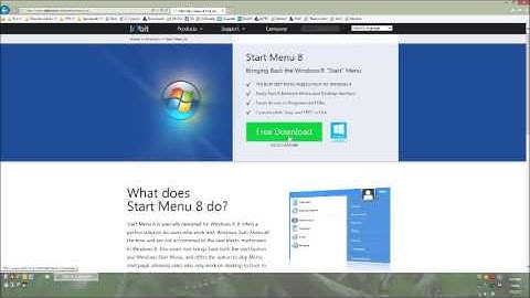 Adding a Start Menu to Windows 8