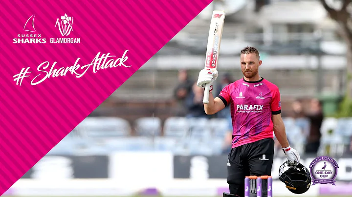 Sussex Sharks vs Glamorgan | Laurie Evans scores s...