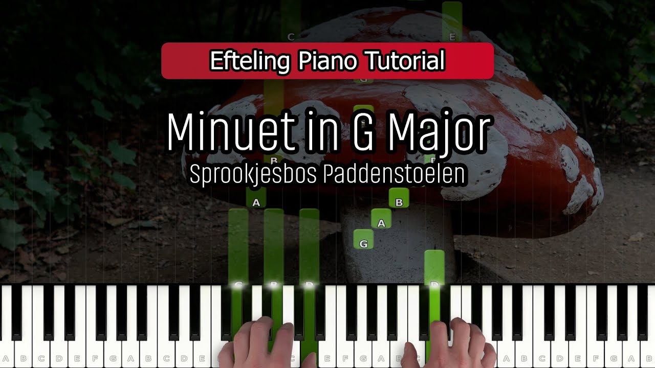 Paddenstoelen in het Sprookjesbos - Minuet in G Major - Efteling Piano Tutorial