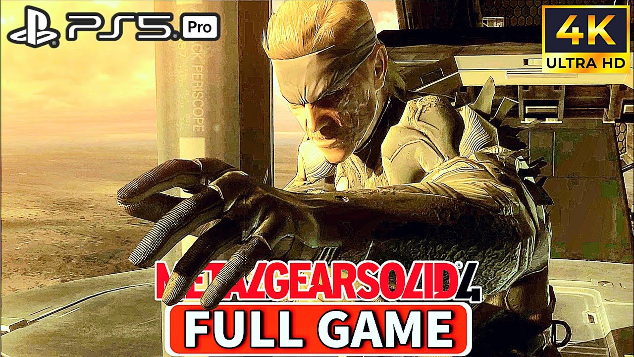 METAL GEAR SOLID 4 PS5 PRO Gameplay Walkthrough FULL GAME (4K60FPS) Remastered