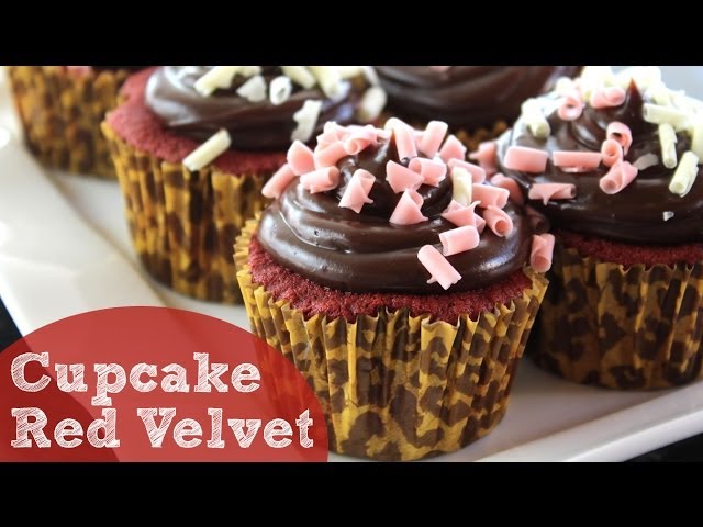 COMO FAZER CUPCAKE RED VELVET RECHEADO COM CHOCOLATE CREMOSO
