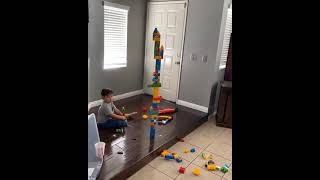 Child's tower knocked down by ball in Fontana home, leaves toddler in tears