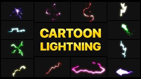 Cartoon Lightning Elements After Effects Templates