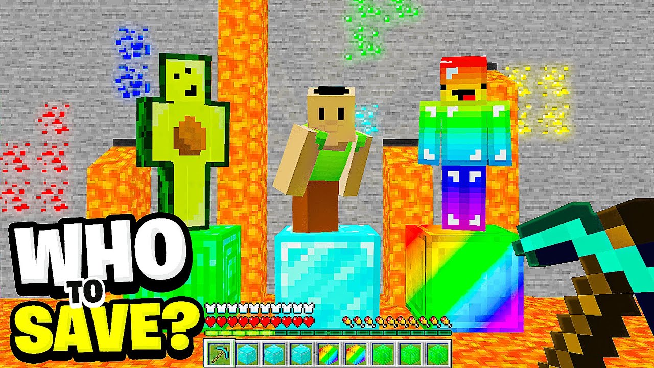Who to Save: HAMOOD or AVOCADOS from MEXICO or RAINBOW MAN in MINECRAFT?