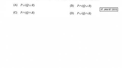 Sets | Problem 3 | IIT JAM BT 2013 solved | Qs. no. 95