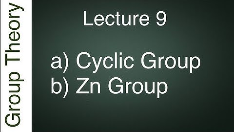 Cyclic Group and Zn Group ||IIT JAM, GATE, CSIR NET, TIFR, NBHM