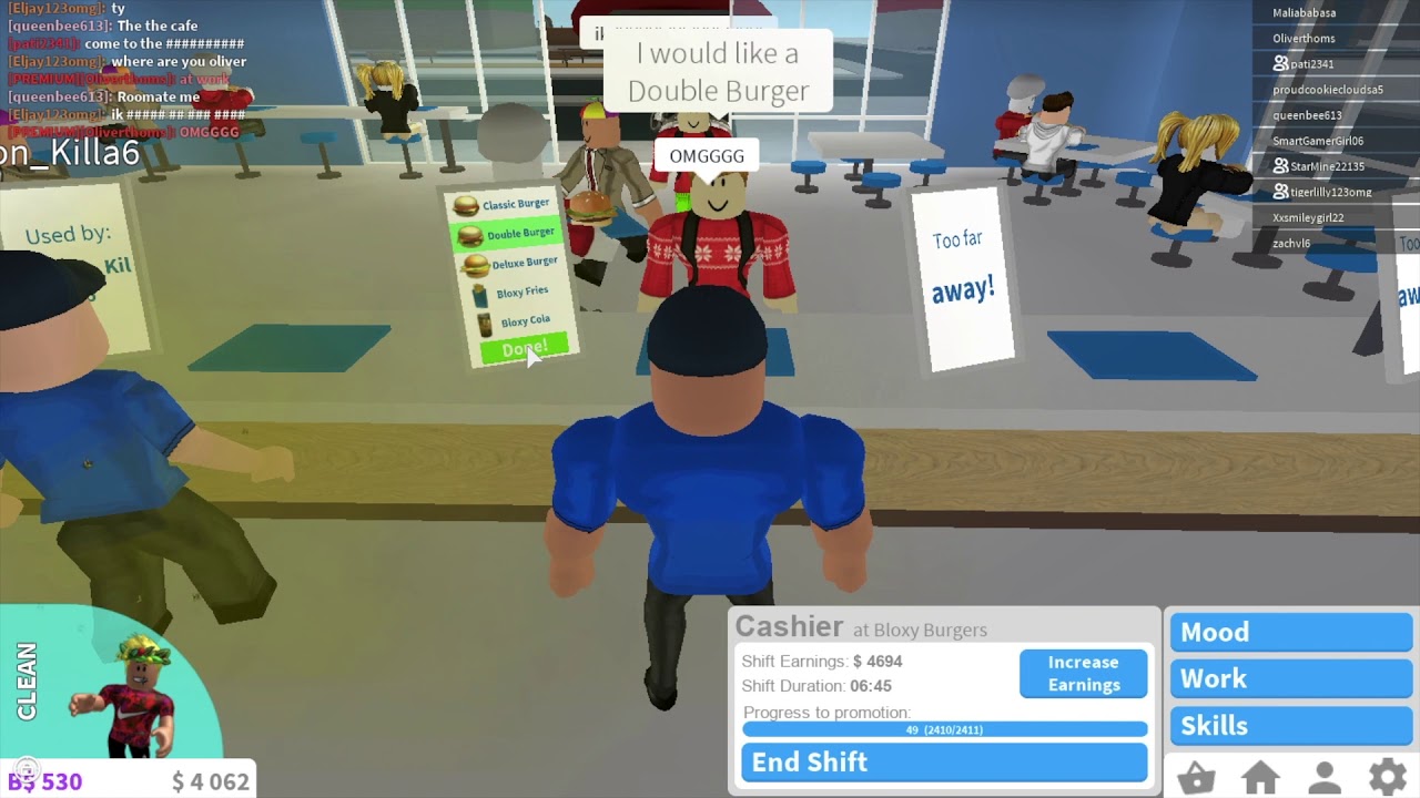 Bloxburg Promotion Level 50 No Game Pass Used Bloxy Burgers Youtube - 50 off boombox gamepass roblox